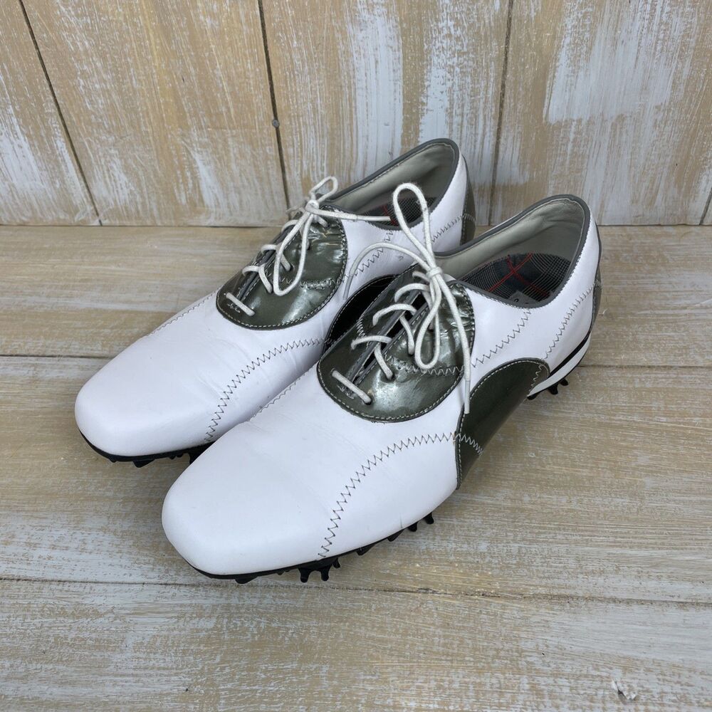 FootJoy LoPro Collection Women's 9.5 N White & Gray Golf Shoes 97075 Soft Spike